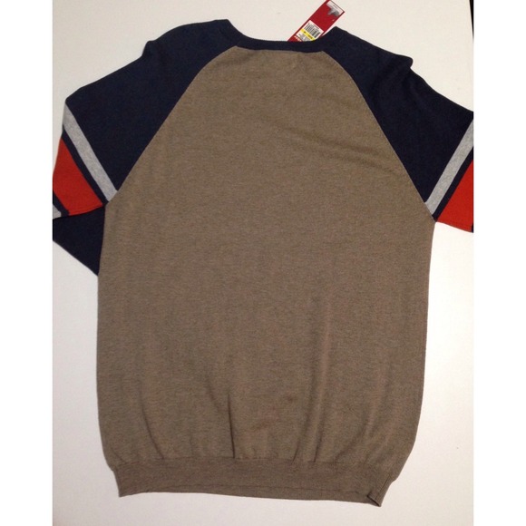 NWT! Mens Tan and Blue Long Sleeve Lightweight Sweater by Unionbay, Sz: M (b9) - Picture 3 of 7